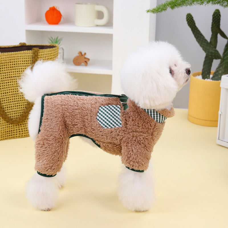 Macacão de inverno para Pets com zíper